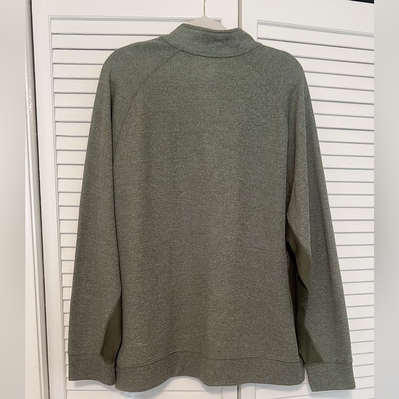 Roundtree & Yorke green Men's half 1/4 Zip Pullover Classic long sleeves size XL - Picture 3 of 10